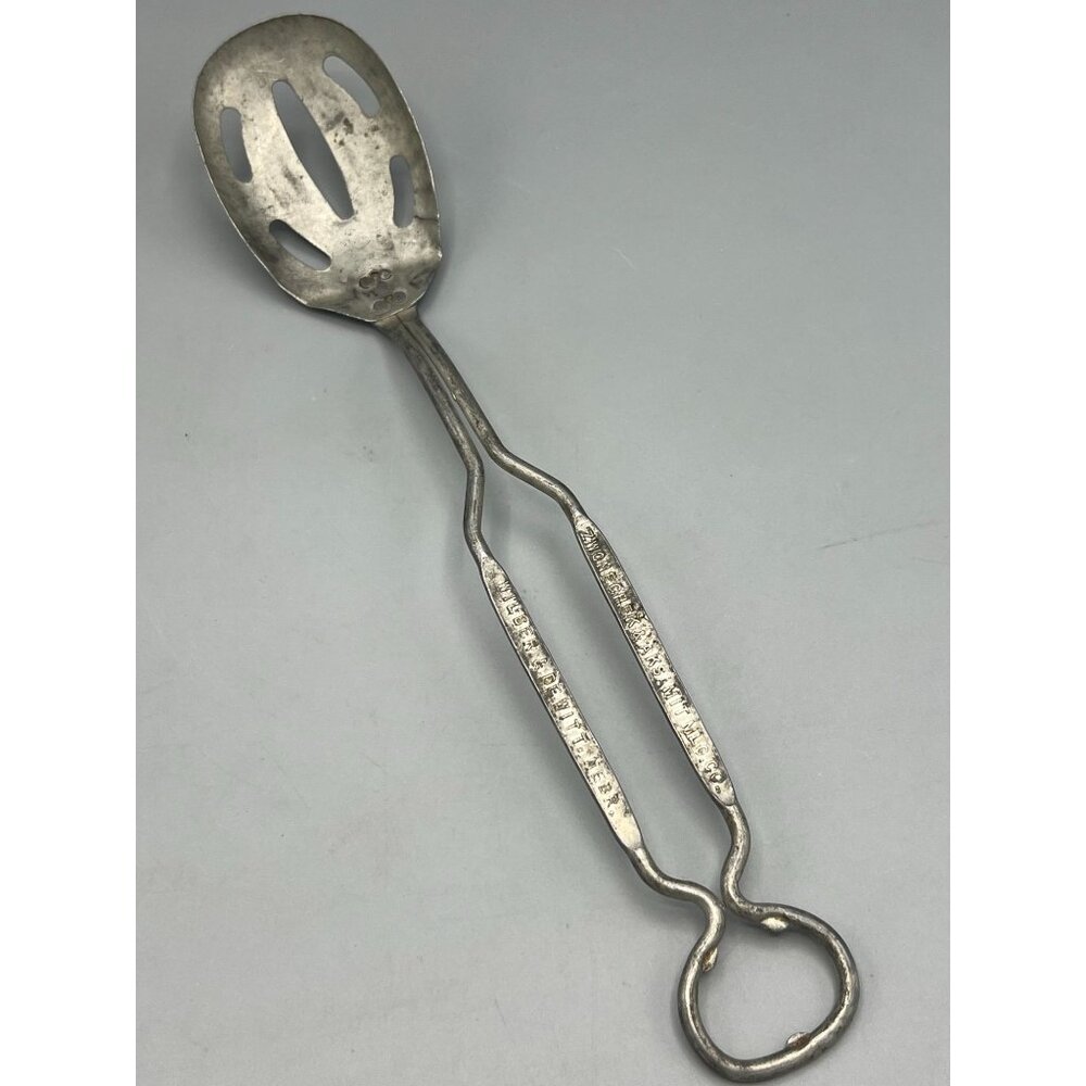 VTG Slotted Metal Spoon Bottle Opener Little Hatchet Flour Wilber & De Witt Nebr